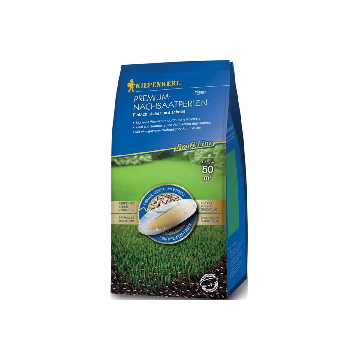 Dosevové perly na dosev trávnika - Kiepenkerl - trávne osivo - 1,5 kg