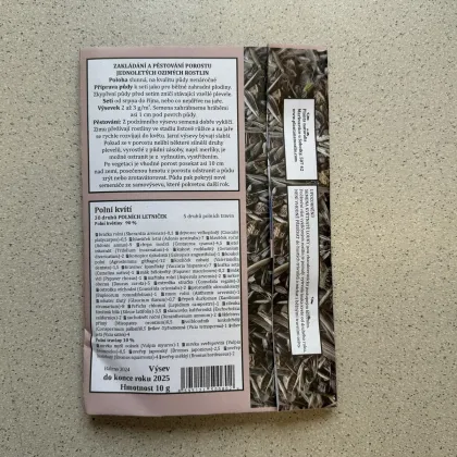 Kvetinová lúka Poľné kvety - Planta Naturalis - osivo lúčnych kvetov - 10 g