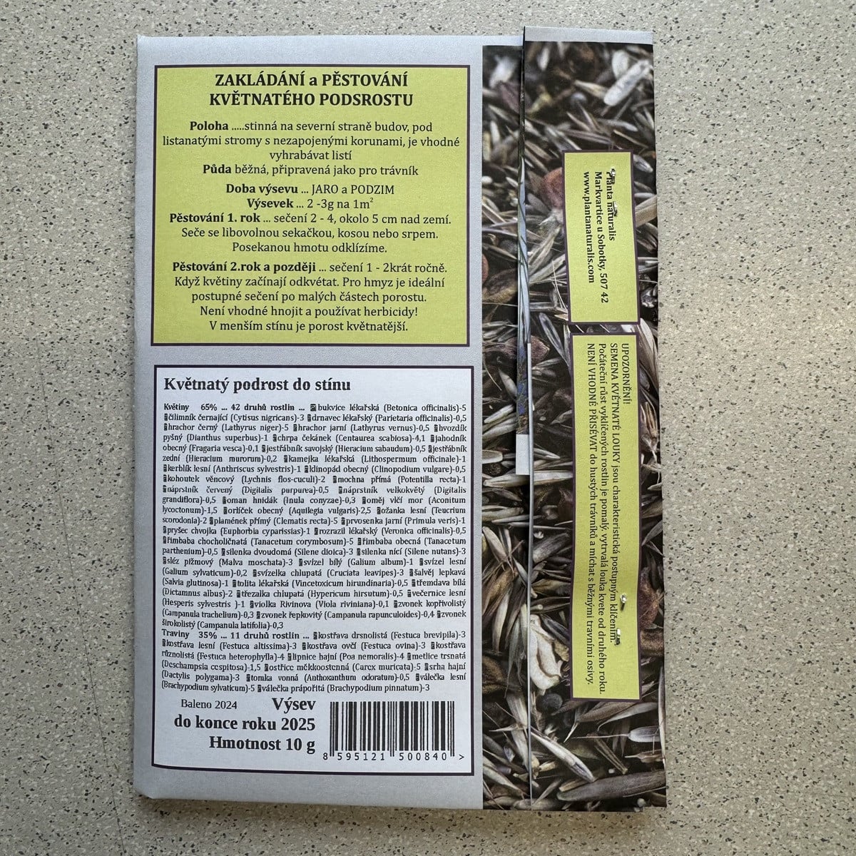 Trváci kvetinový podrast do tieňa - Planta Naturalis - osivo lúčnych kvetov - 10 g