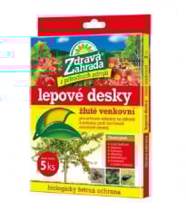 Lepové dosky do exteriéru - žlté - Zdravá záhrada - ochrana rastlín - 5 ks