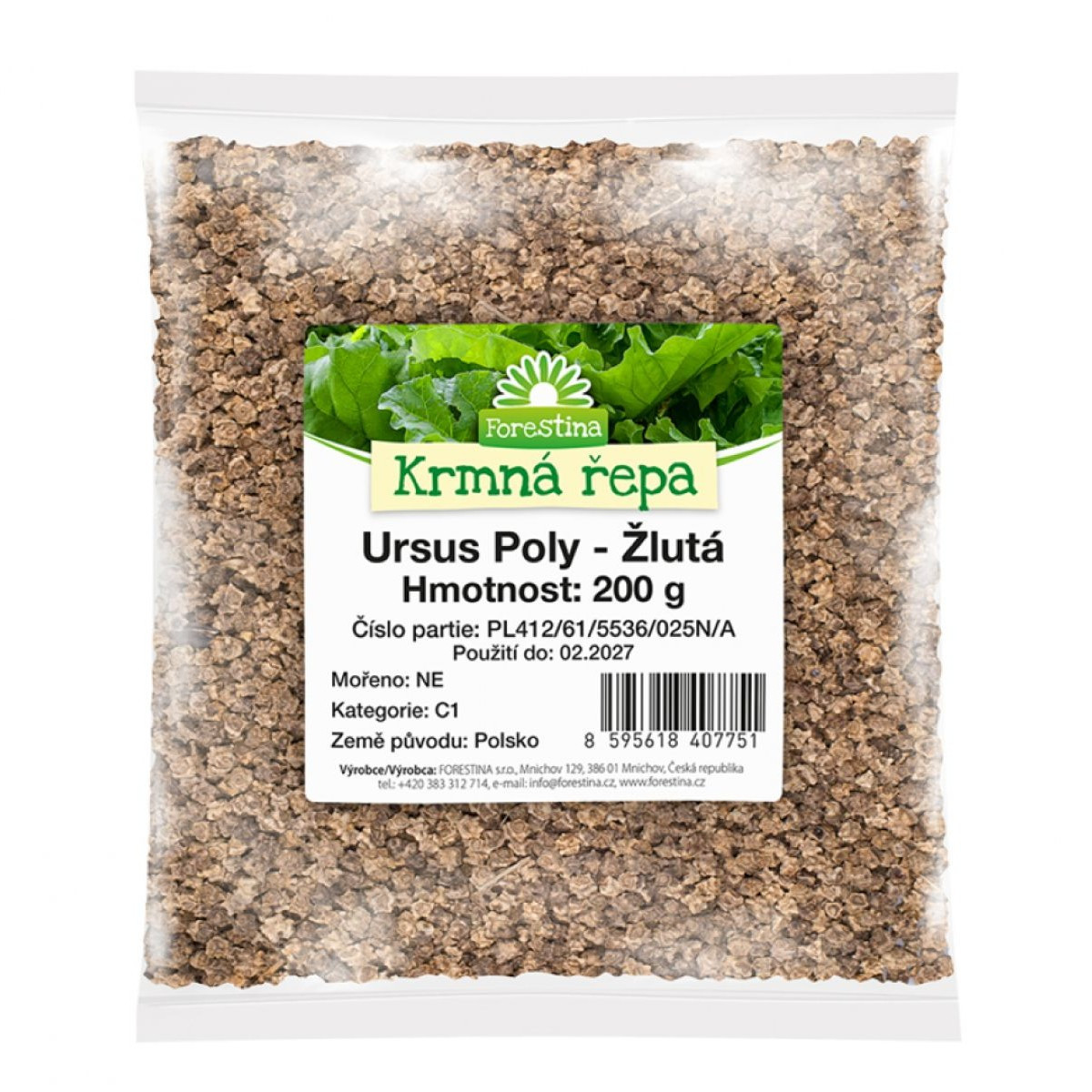 Kŕmna repa Ursus Poly žlutá - Beta vulgaris - semená kŕmnej repy - 0,2 kg