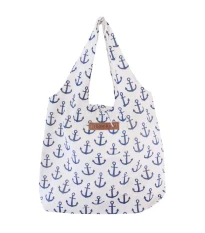Plátená taška s kotvou - modro-biela - Strömshaga AB - 1 ks