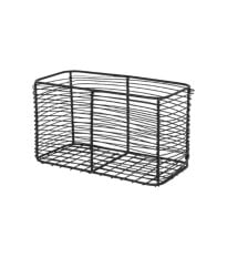 Čierny drôtený kôš - hranatý - Strömshaga AB - 1 ks