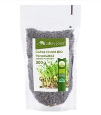 BIO Šošovica zelená francúzska - Lens culinaris med - bio semená na klíčenie - 200 g