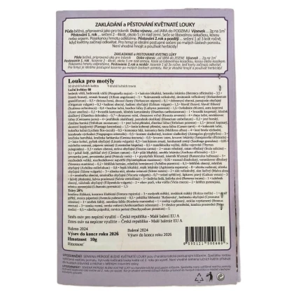 Kvetinová lúka pre motýle - Planta Naturalis - osivo lúčnych kvetov - 10 g