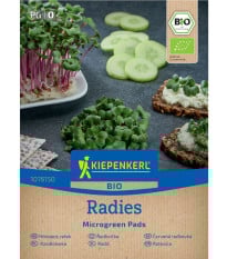 Mikrozelenina - microgreen - náhradné pláty bio reďkovky - 3 ks