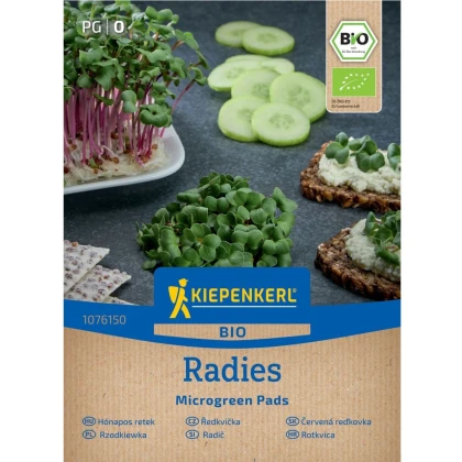 Mikrozelenina - microgreen - náhradné pláty bio reďkovky - 3 ks