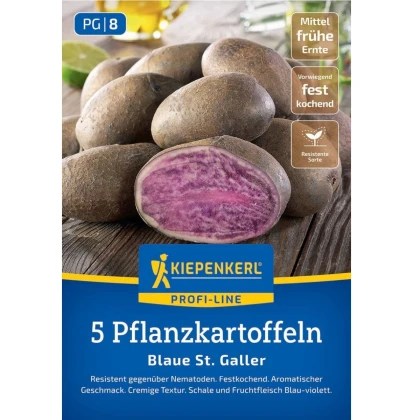 Sadbové zemiaky Blaue St. Galler - Solanum tuberosum - Kiepenkerl - 5 ks