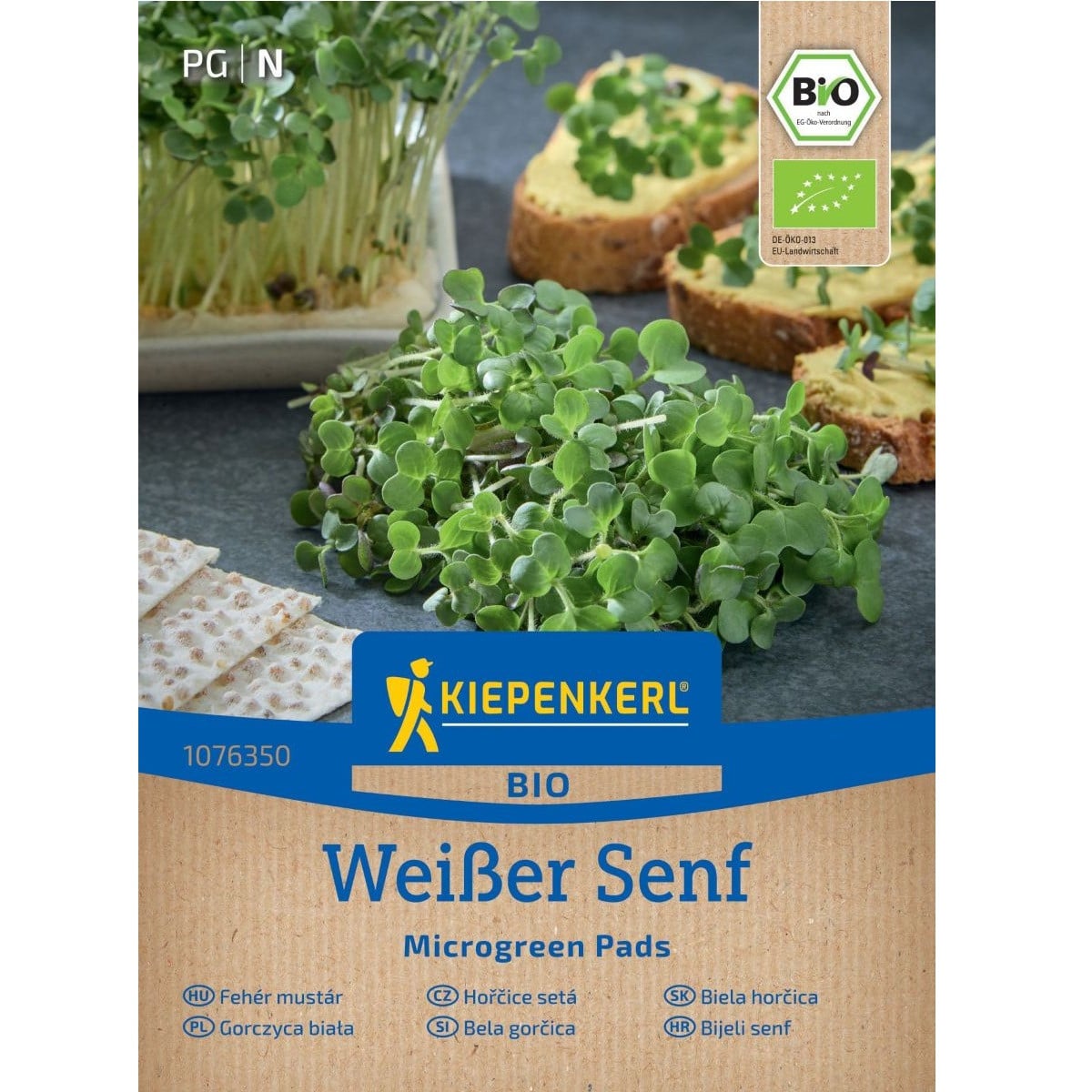 Mikrozelenina - microgreen - náhradné pláty bio horčica - 3 ks