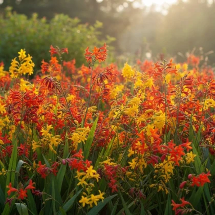 Zmes montbrécií - Crocosmia mix - hľuzy montbrécie - 20 ks