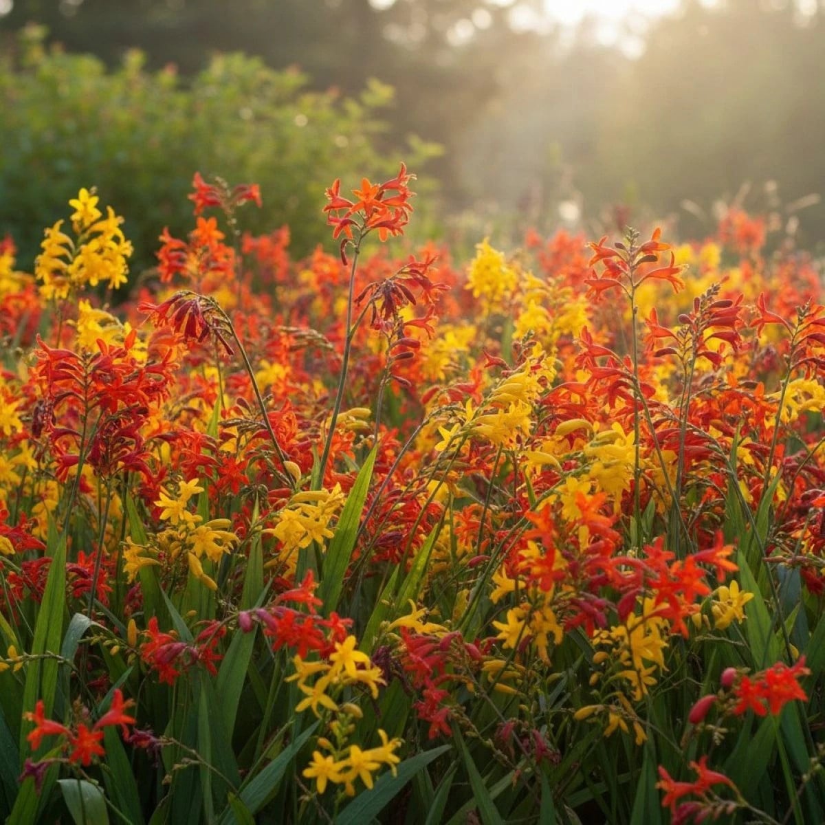 Zmes montbrécií - Crocosmia mix - hľuzy montbrécie - 20 ks