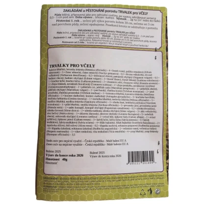 Kvetinová trváca lúka pre včely - Plata Naturalis - osivo lúčnych kvetov - 40 g