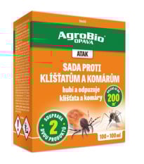 ATAK Súprava proti kliešťom a komárom - AgroBio - ochrana proti hmyzu - 50+50 ml