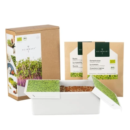 Štartovacia súprava BIO microgreen - Heimgart - súprava vrátane 2 plátov