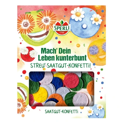Semienkové kvetinové konfetti - okrúhle - Sperli - 1 ks