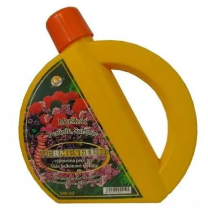 Prírodné hnojivo - Vermesfluid na muškáty - 980 ml