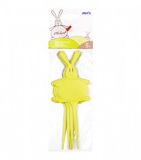 Menovky zelené v tvare zajaca - 5 ks