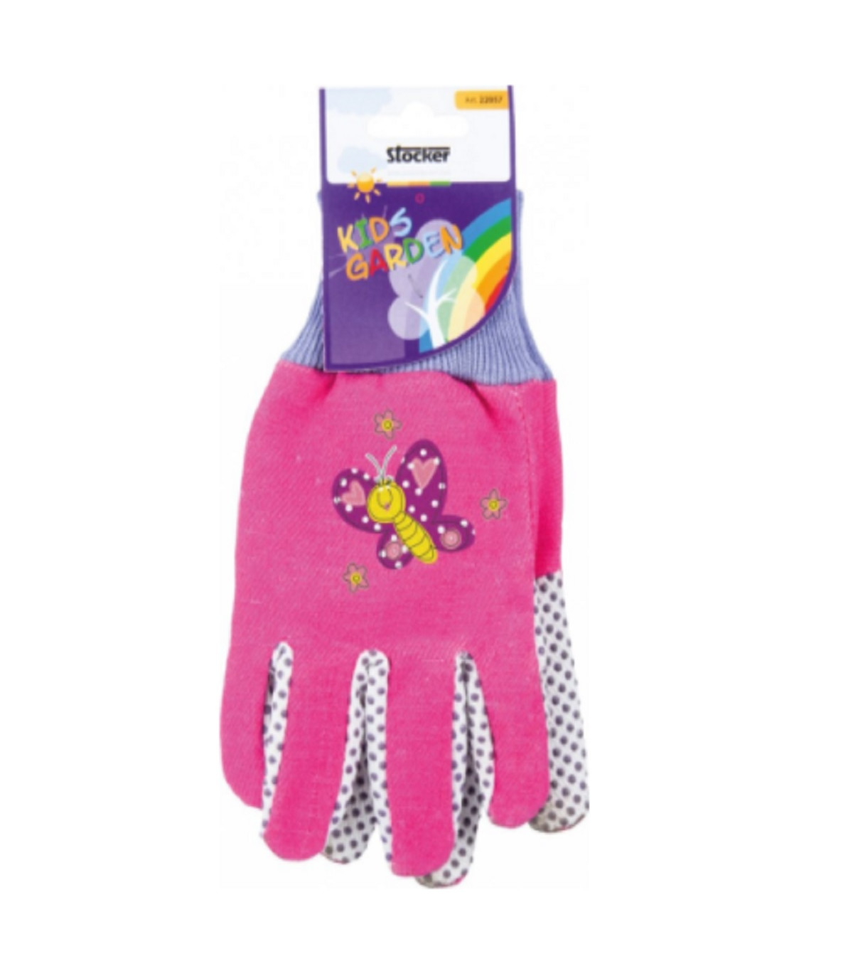 Detské pracovné rukavice ružové - Stocker - 1 pár