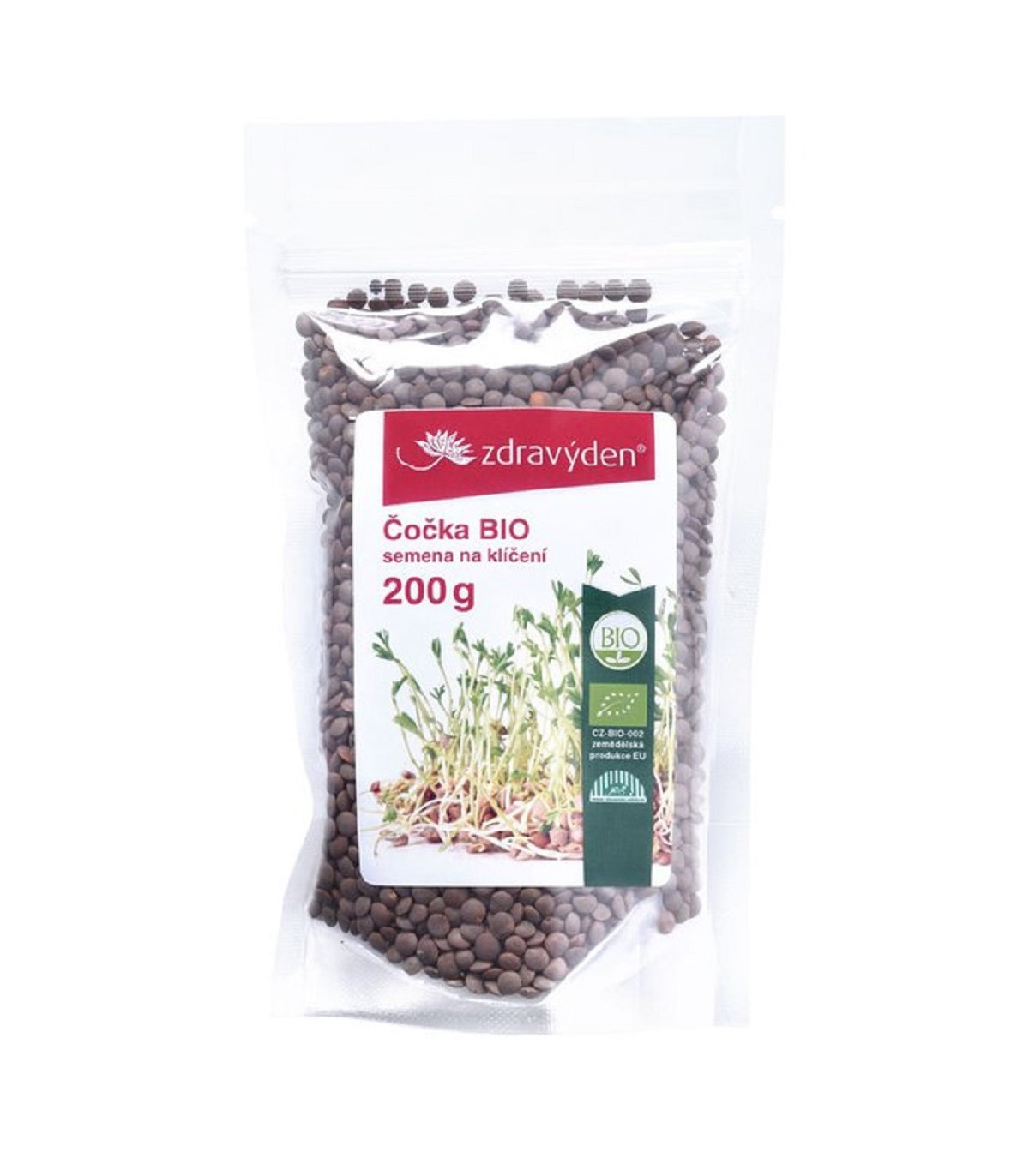 BIO šošovica - bio semená na klíčenie - 200 g