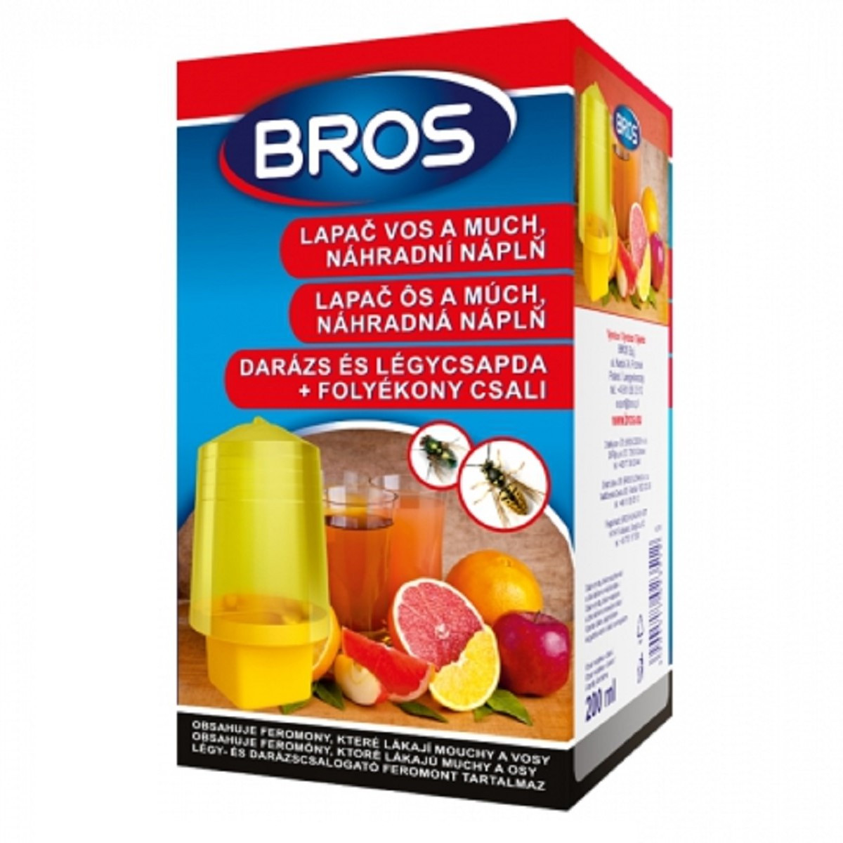 Lapač ôs a múch s náhradnou náplňou - Bros - ochrana pred hmyzom - 200 ml