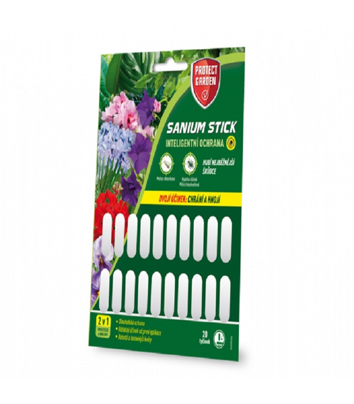 Sanium Stick tyčinky - ochrana proti voškám a moliciam - Protect garden - ochrana rastlín - 20 ks