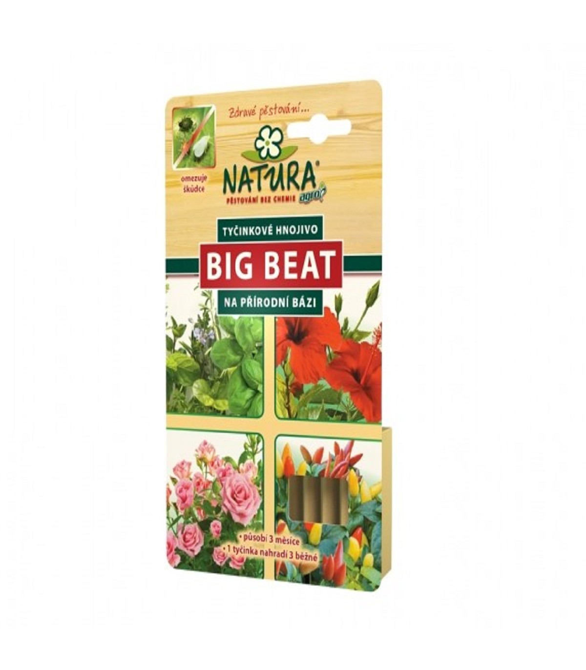 Tyčinkové hnojivo - Natura Big Beat - 12 ks
