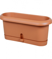 Samozavlažovací kvetináč LOTOS - 30 cm - teracotta