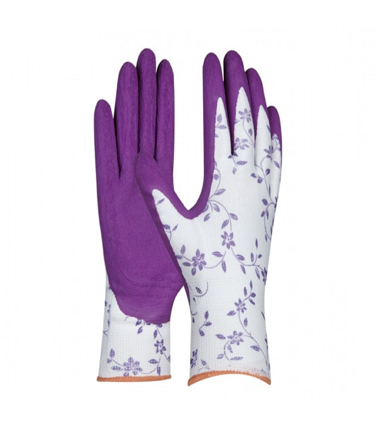 Pracovné rukavice dámske fialové - veľkosť 7 - Flower - 1 pár