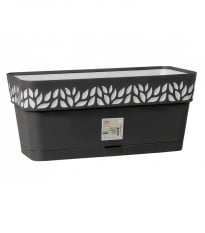 Samozavlažovací kvetináč CLOE antracit - 30 cm - 1 ks