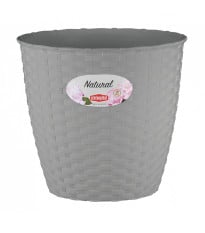Obal na kvetináč NATURAL sivý - 14 x 13 cm - 1 ks