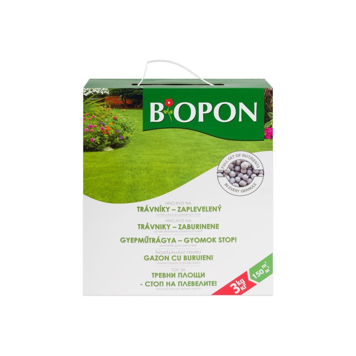Hnojivo na zaburinené trávniky - BoPon - hnojivo - 3 kg